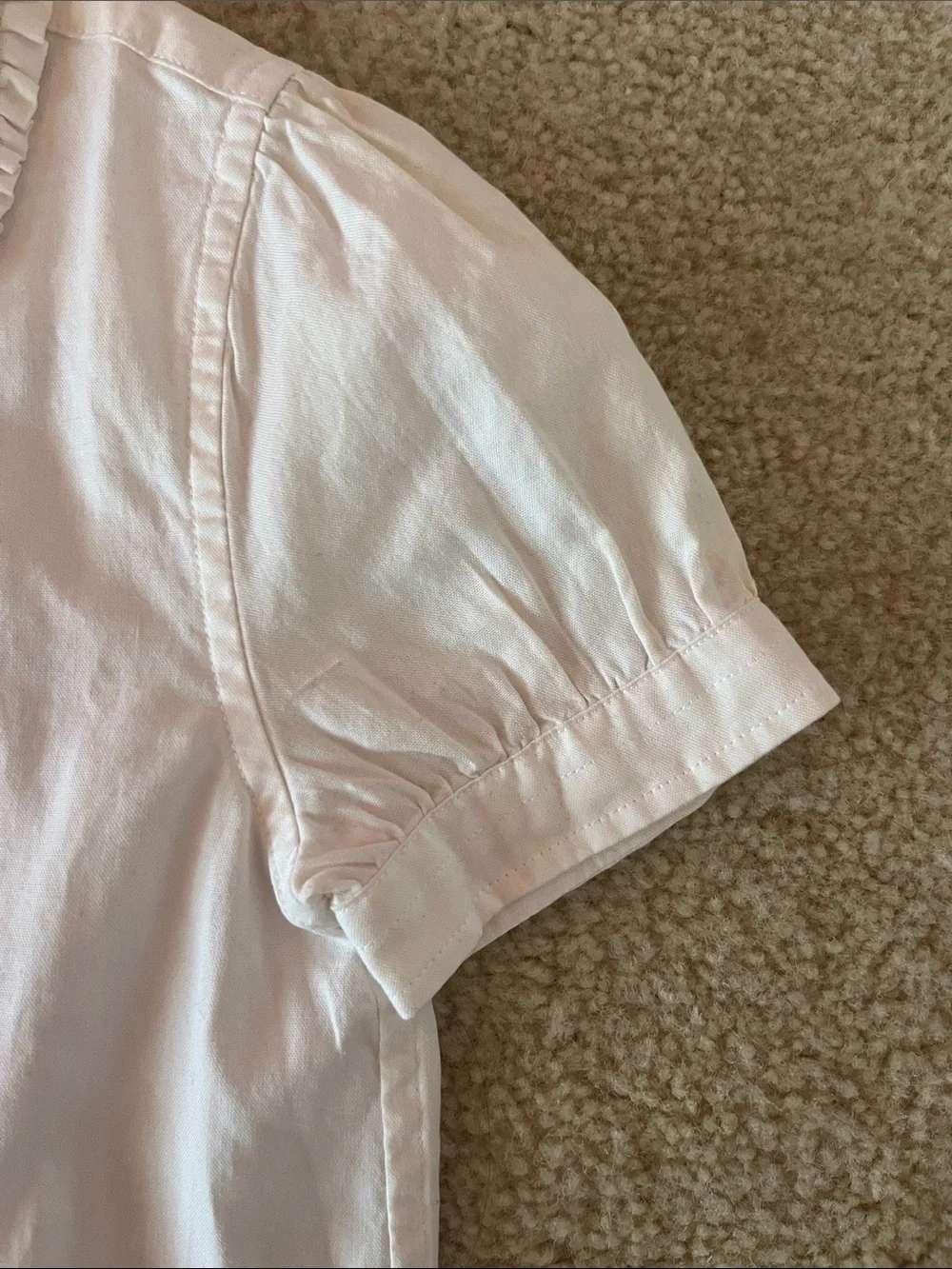 Polo by Ralph Lauren Off White Short-Sleeve Button-Down Shirt